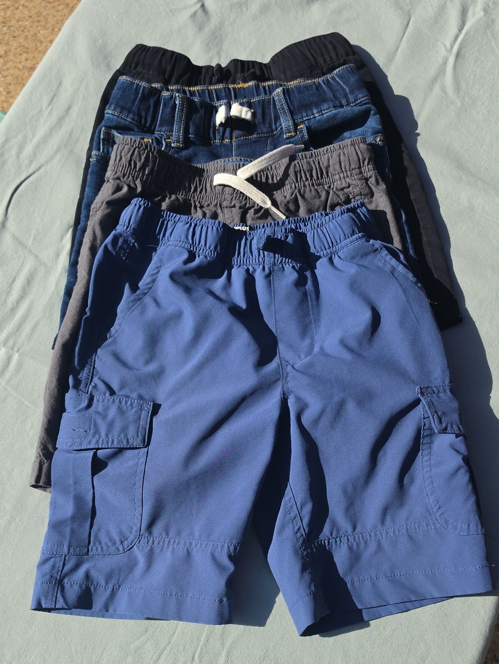 Kids Cargo Pull-On Shorts - Blue